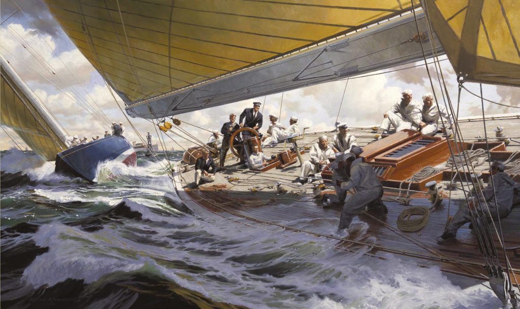 sailboat racing art