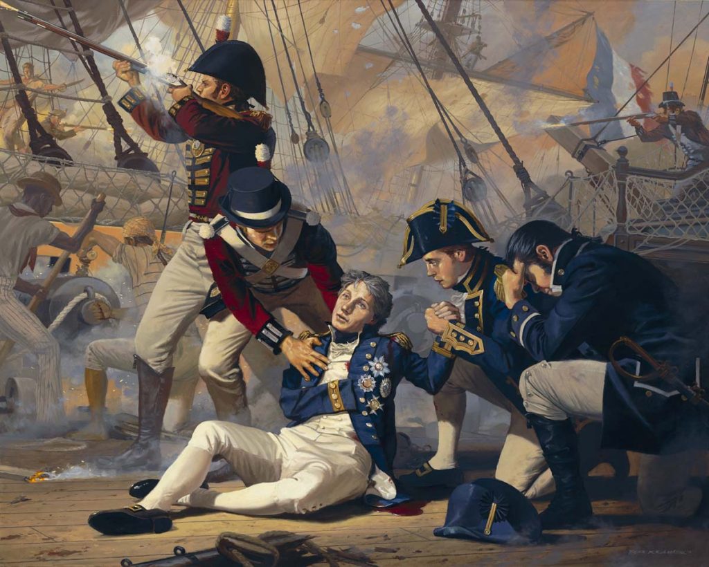 Lord Admiral Nelson Felled at Trafalgar, 1805